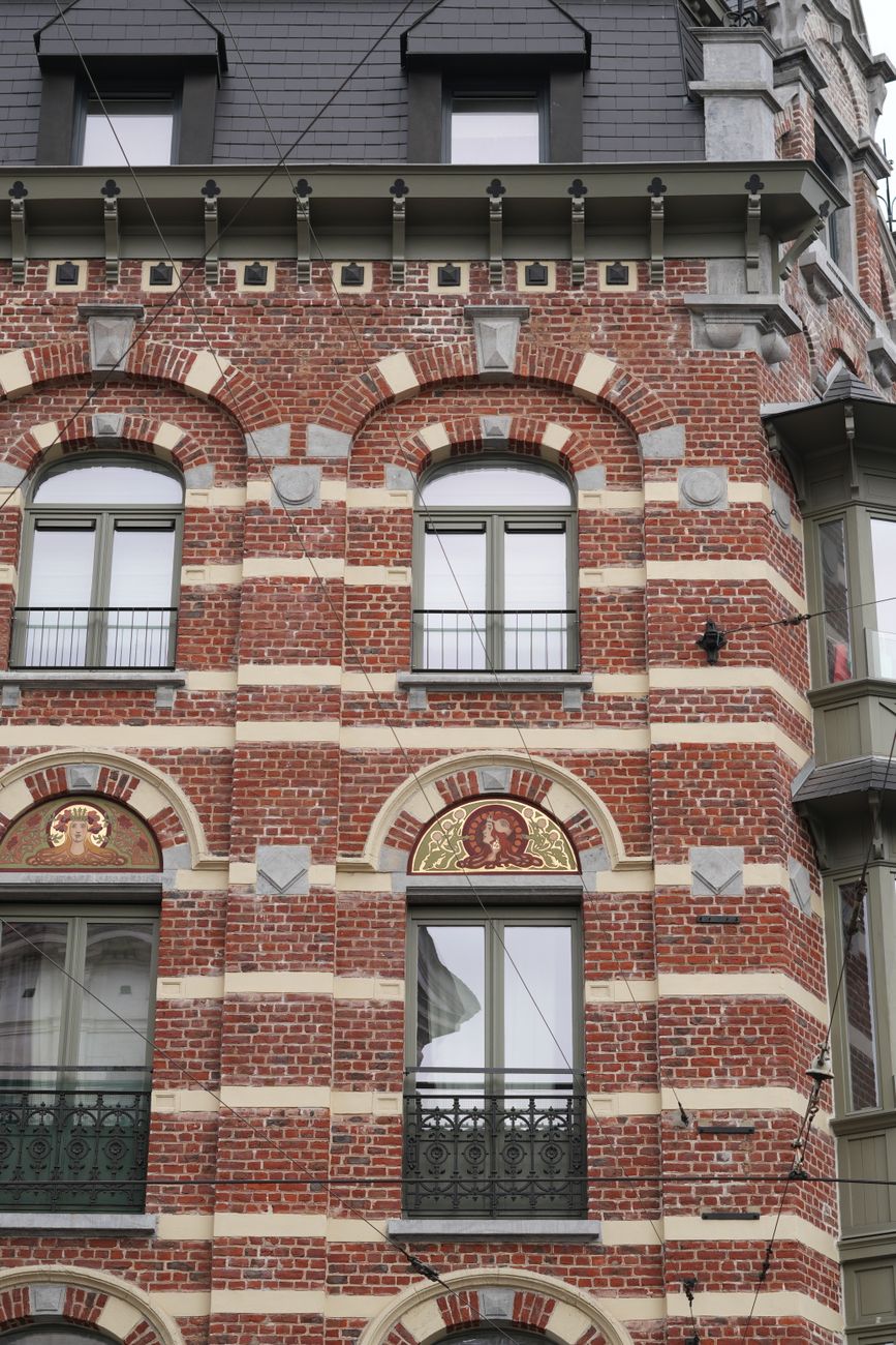 Image illustrating: Avenue Molière or Place Georges Brugmann in Ixelles with historic façades and a  (editorial)